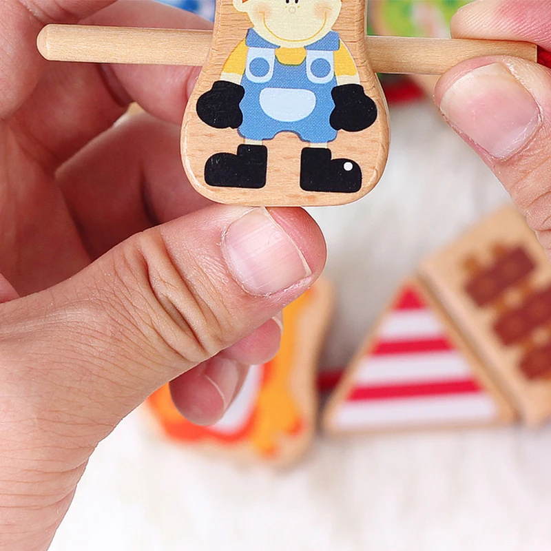 Детские деревянные бусины игрушки многофункциональные DIY дорожный пазл шнуровка нанизывание BeadsToy дети нанизывание Бисер для игр Монтессори игрушки