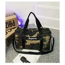 PUOU Горячая Мужская Женская Черная камуфляжная сумочка модная нейлоновая тканевая дорожная сумка большой емкости пара фитнес Диагональная Сумка на ремне