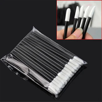 

50/100Pcs Cleaning Swabs Sponge Stick Disposable Lip Brush Wands Lipstick Applicator Make Up Cosmetic Tool kit for women