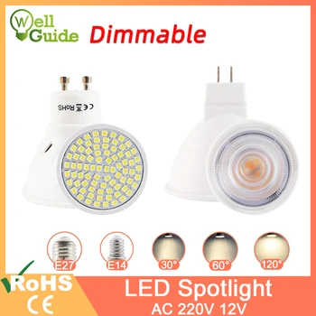 

Dimmable Led Lamp MR16 E27 GU10 E14 MR11 LED Spotlight 6W 7W 8W 220V AC12V Spot LED Bulb Light Lampada Bombillas cold warm white