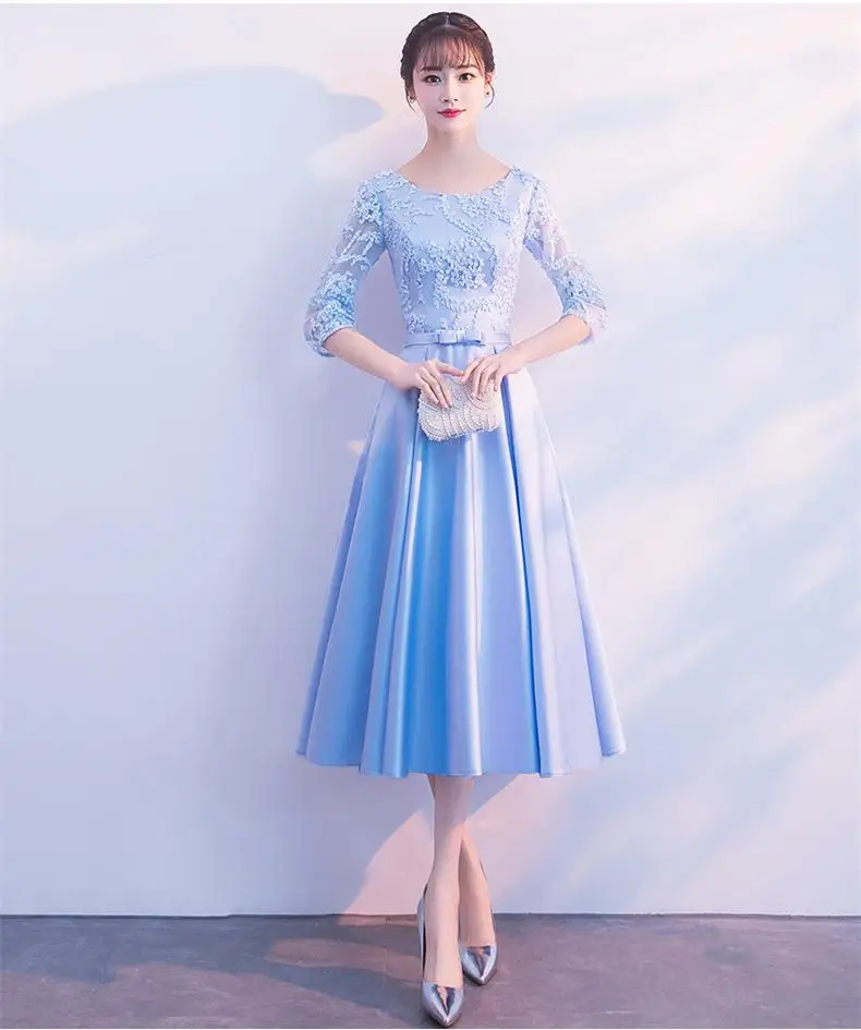 Женское свадебное платье с круглым вырезом, длина до пола, Cheongsam, роскошное, элегантное, для банкета, длинное, восточное, тонкое, для выпускного вечера, Vestido XS-3XL - Цвет: Style 2