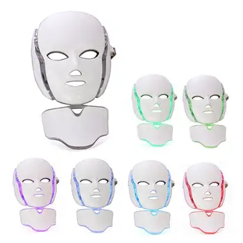 

7 Color LED Facial Mask Photon Skin Rejuvenation Therapy Face Neck Mask Infrared Light Whiten Repair Skin Acne Removal Mask