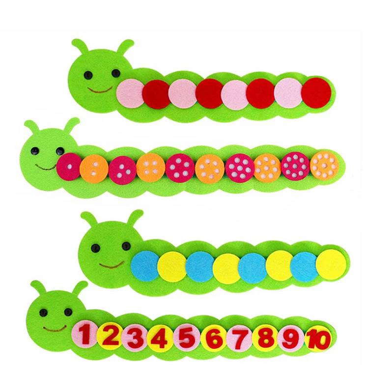 Montessori Mathematical Game Color Sorting Caterpillar Preschool Kindergarten Teaching Aids Educational Early Learning toys | Игрушки и