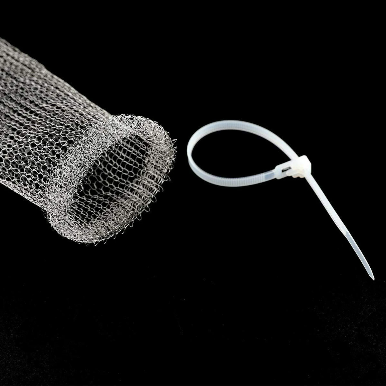 Laundry Hair Catcher 12Pcs Lint Traps with 12 Ties Attach to Washer Sink Hose Stainless Steel Lint Catcher From Clogging Washing Machine Tools