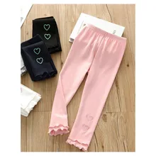 Модные леггинсы; детские цветные брюки; сезон осень-лето; модные кружевные леггинсы; Верхняя одежда для девочек; весенняя одежда в западном стиле