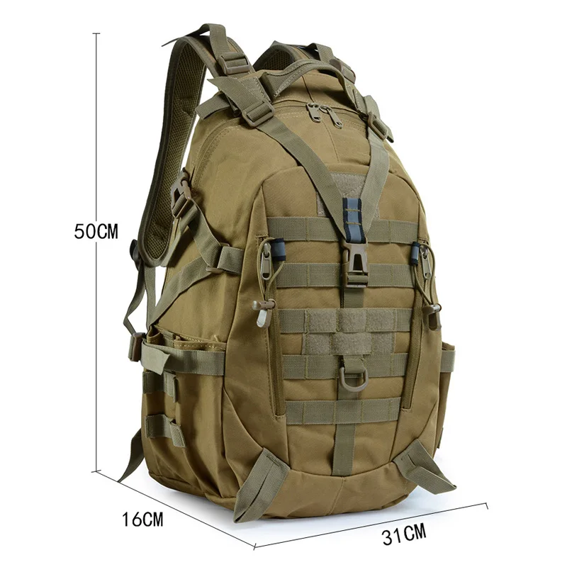 35L Tactical Army Men Military Backpack Camping Travel Bags Molle Climbing Outdoor Hiking Sport Bag 3D Attack Backpack