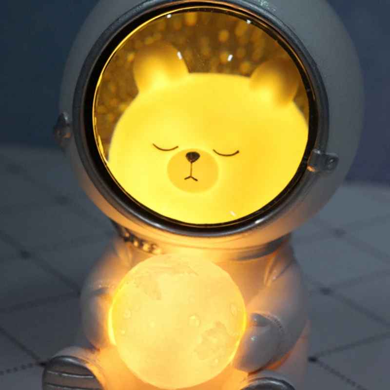 

Cat LED Night Light Astronaut Moon Lamp Decor Bedroom Baby Room Bedside Lamp Birthday Christmas Gifts for Kids Children