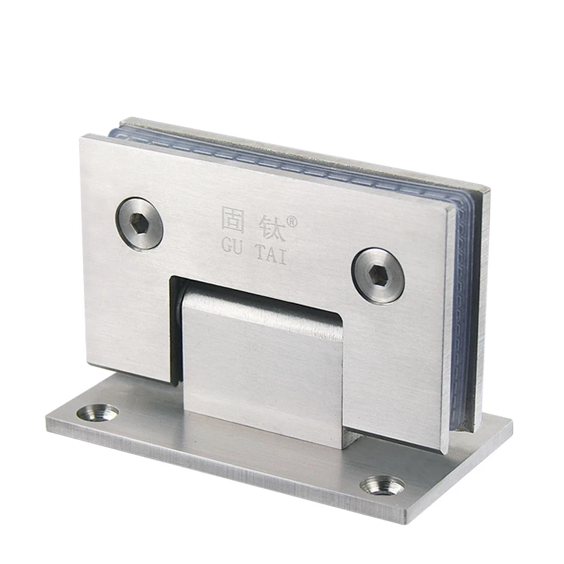 

Stainless steel bathroom door hinge 90 degree frameless door clamp hinges Hardware Home improvement accessories