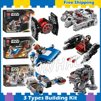 

3Types Space Wars Falcon Microfighter 10893 Spaceship Model Building Blocks Assemble Toy Brick Compatible With Lago