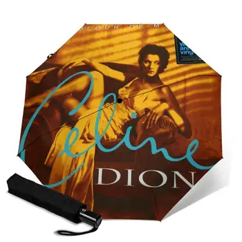 

Celine Dion creative men's and women's automatic three fold umbrella rainy day colorful fashion umbrella
