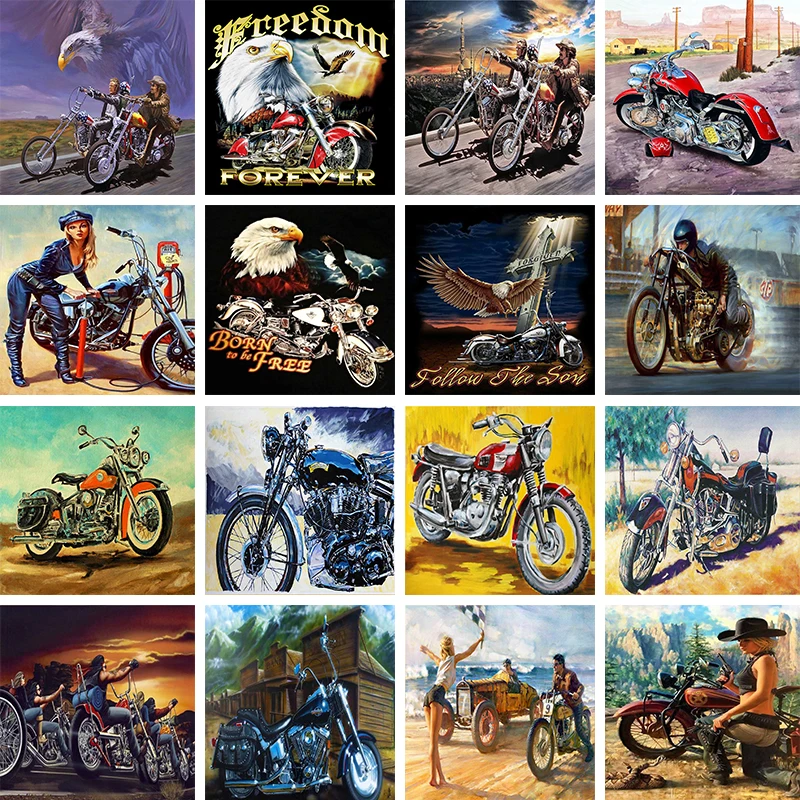 Various-Styles-Pattern-of-Motorcycle-5D-DIY-Diamond-Painting-Full-Square-Round-Diamond-Embroidery-Sale-Mosaic