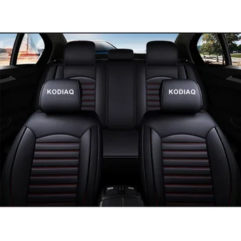 

PU Leather Car Seat Headrest Cover for Skoda Kodiaq Auto Interior Accessories Car Headrest Covers