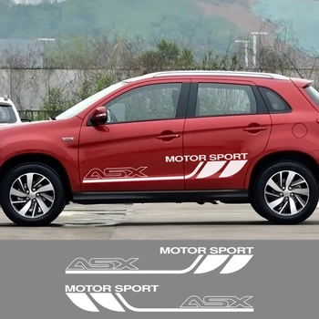 

2 Pcs Motor Sport Car Door Side Stickers for Mitsubishi ASX Racing Decals Car Body Decoration Auto Wrap Vinyl Film Graphic Acces