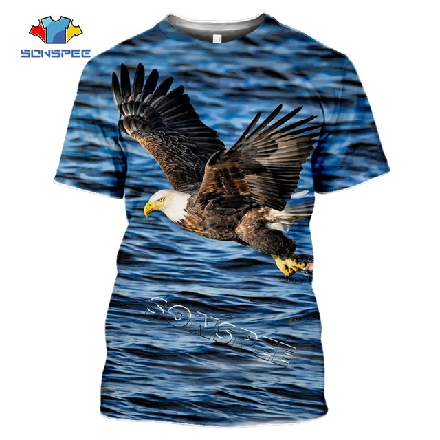 SONSPEE Fashion Streetwear Falcon Clothing Animal Eagle 3D Print T-shirt Summer Casual Men Hawk T Shirts Women Short Sleeve Tops 10335