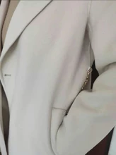 Woolen Coat Belt-Chain Long Winter Women Autumn New And Lapel Simple Straight AIGYPTOS