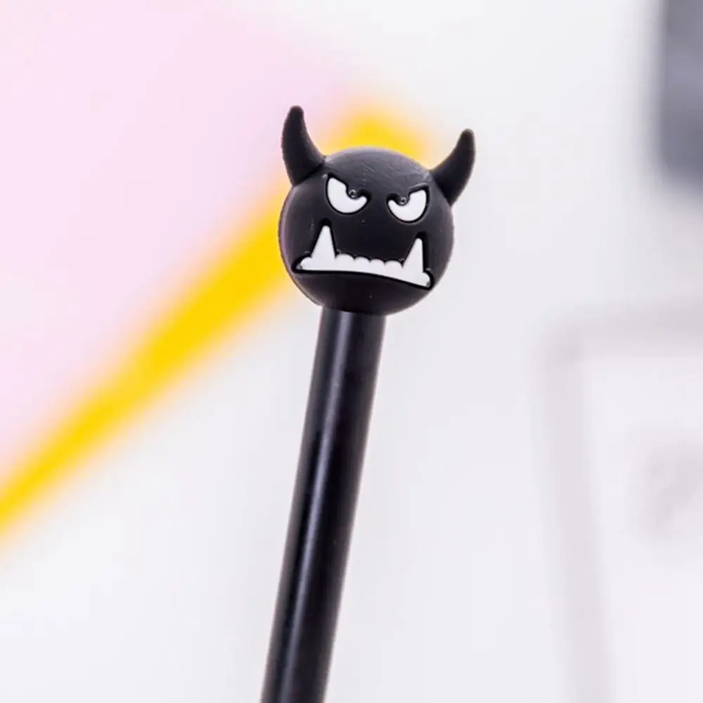Kawaii ручка мультяшная индивидуальность дьявол школьная гелевая ручка офисные школьные принадлежности забавные черные канцелярские принадлежности для творчества ручка