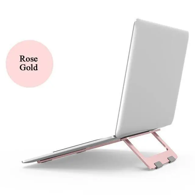 

HobbyLane Laptop Foldable Stand Strong Aluminum Alloy Adjustable Desktop Tablet Holder Desk Table Mobile Phone Stand d25
