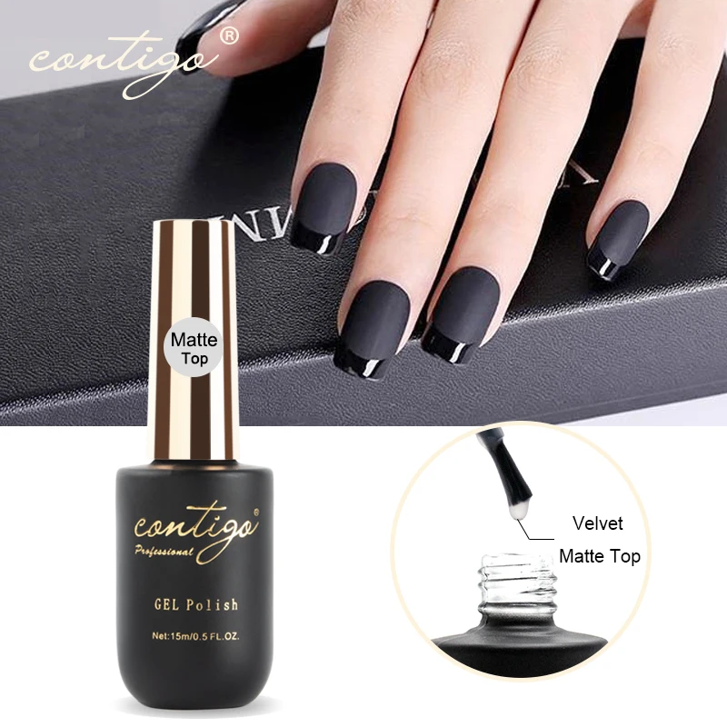 Contigo UV Led Gel Varnish Rubber Base Semipermanent Matte Top and Thick Nail Base Coat Soak Off Hot Sale Gel Polish for Nails 4