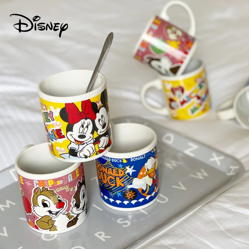 

Disney Mickey Mouse Cups Kids Mug Cartoon Donald Duck Milk Cup Cute Kawaii Mug Coffee Cup Ceramic