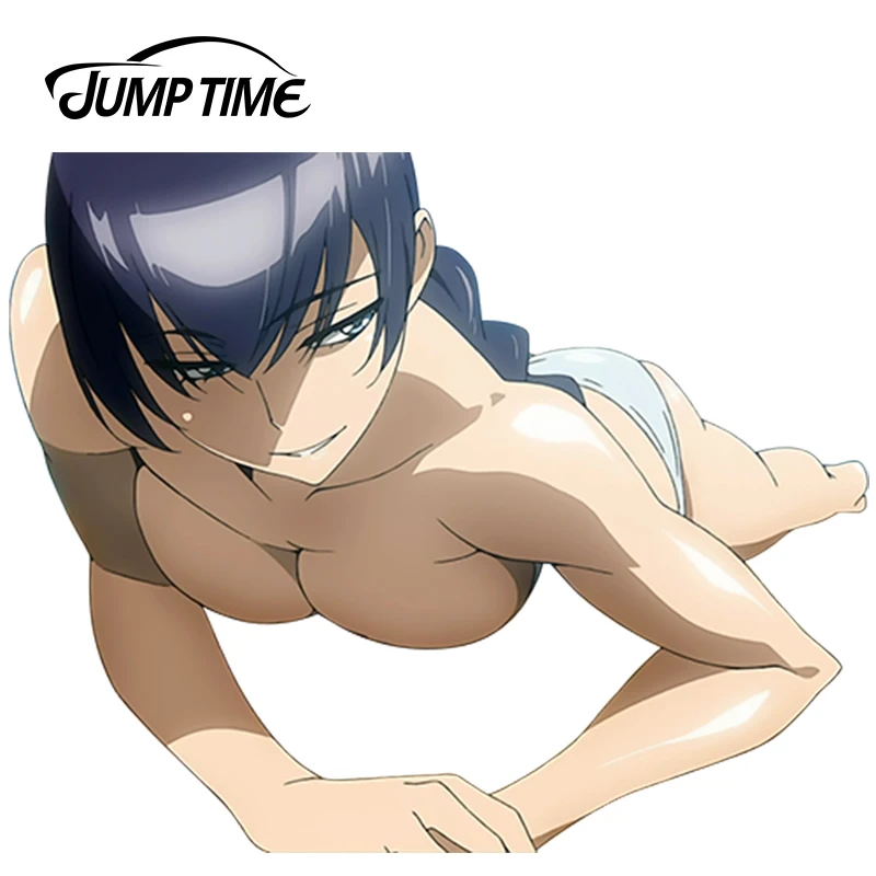 

JumpTime 13cm x 10.1cm Car Sticker Sexy Woman Girl Highschool Of The Dead Busujima Saeko Decal JDM Car Styling Auto Decoration