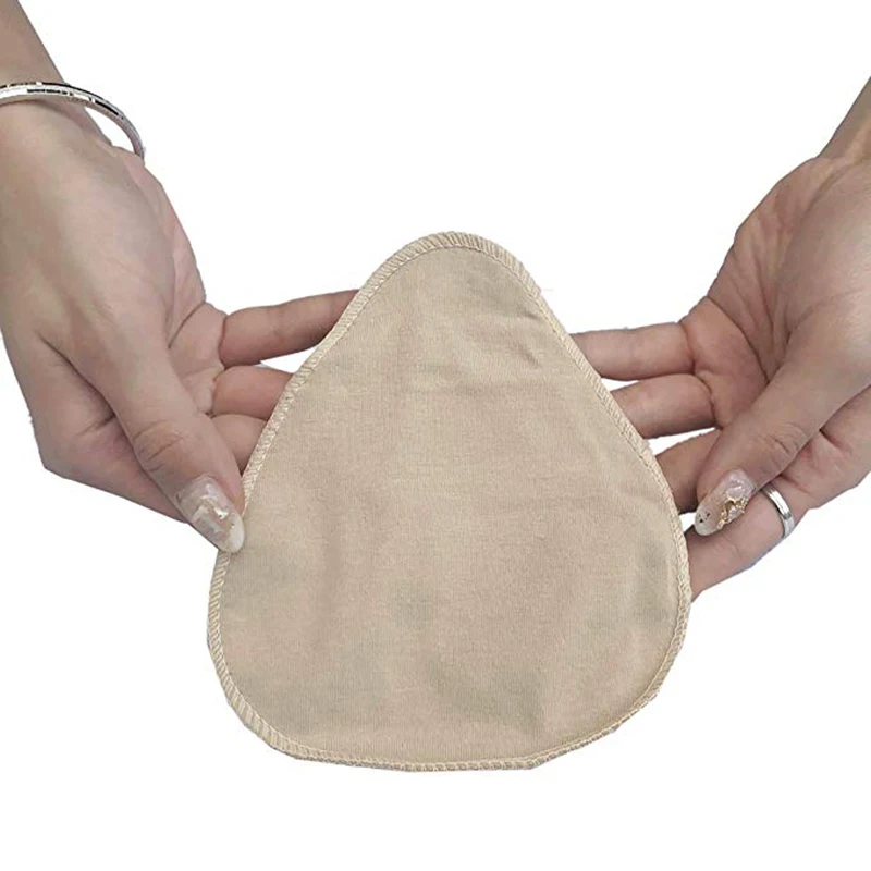 S Macimiu 2Pcs Hook Silicone Breast Protective Pockets Sleeves Cotton Pocket Bag for Mastectomy Fake Breast 