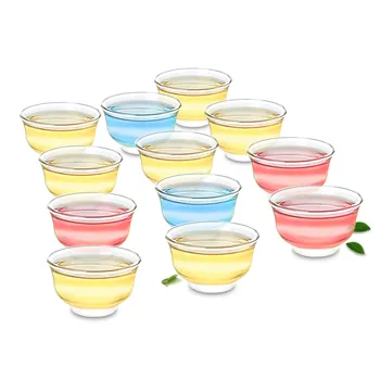 

12 pcs/lot Small 30ml Heat-Resisting Small Bowl Clear Tea Cups
