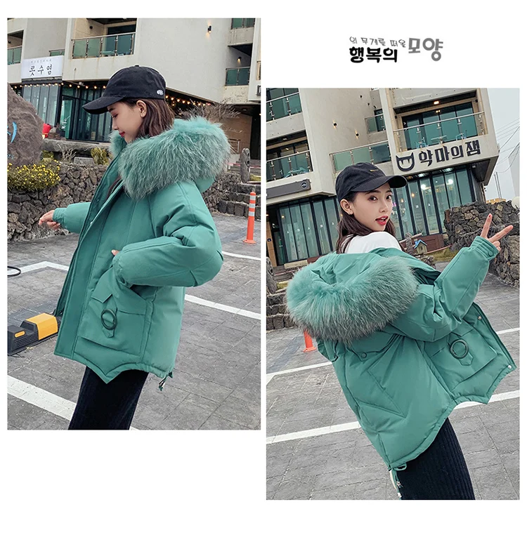 Photo Shoot Autumn And Winter New Style Loose And Plus-sized Short down Jacket Women's Slimming Short-height Thick Coat Cot