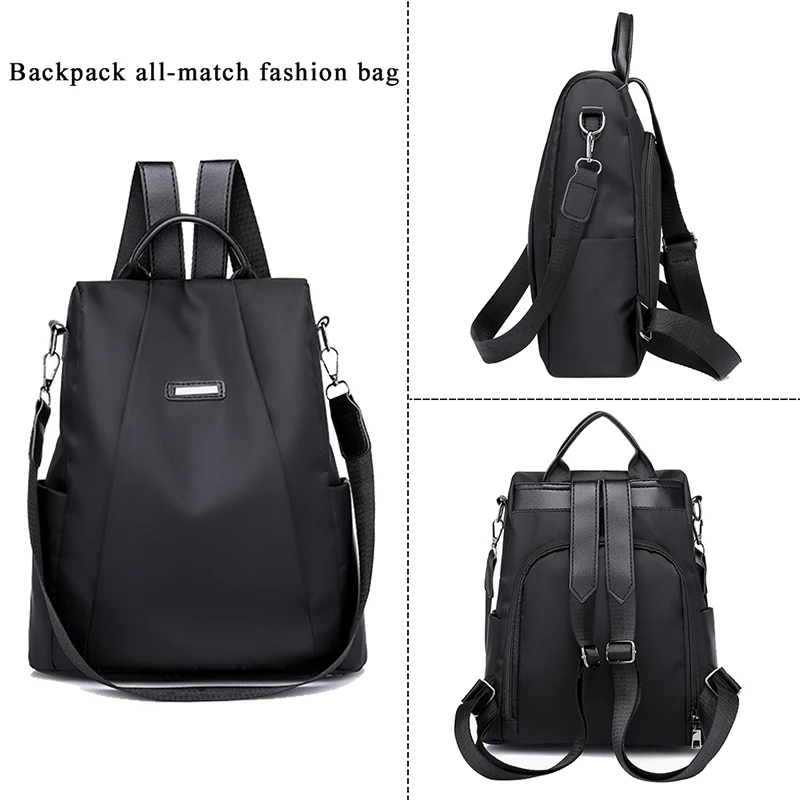 New Women's Portable Anti-theft Travel Backpack Girls Casual Nylon Waterproof Bagpack Lager Capacity Shoulder Bag Schoolbag Hot