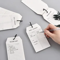 Creative Stationery Ring Button Schedule Planner, Multi-functional Portable Memo, Loose-leaf Note Pad, Binder Notebook Agenda