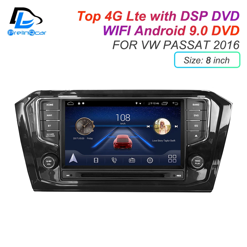 Android 9,0 DSP 4G Lte Мультимедиа gps DVD плеер для Volkswagen Passat 2002 2004 автомобильный монитор Радио Стерео навигационная система