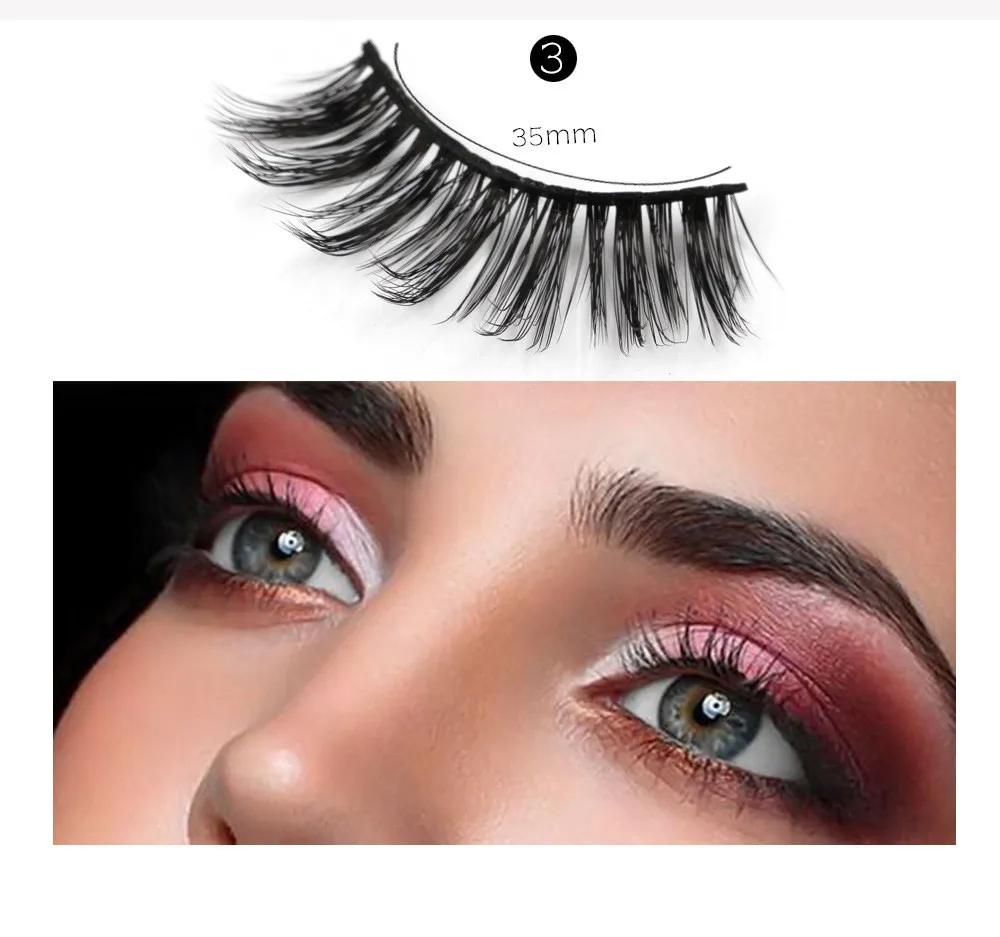 5 Pairs Handmade Real Mink 3D Full volume False Eyelashes Thick Long Lashes Set eyelash extension private label cosmetics (6)