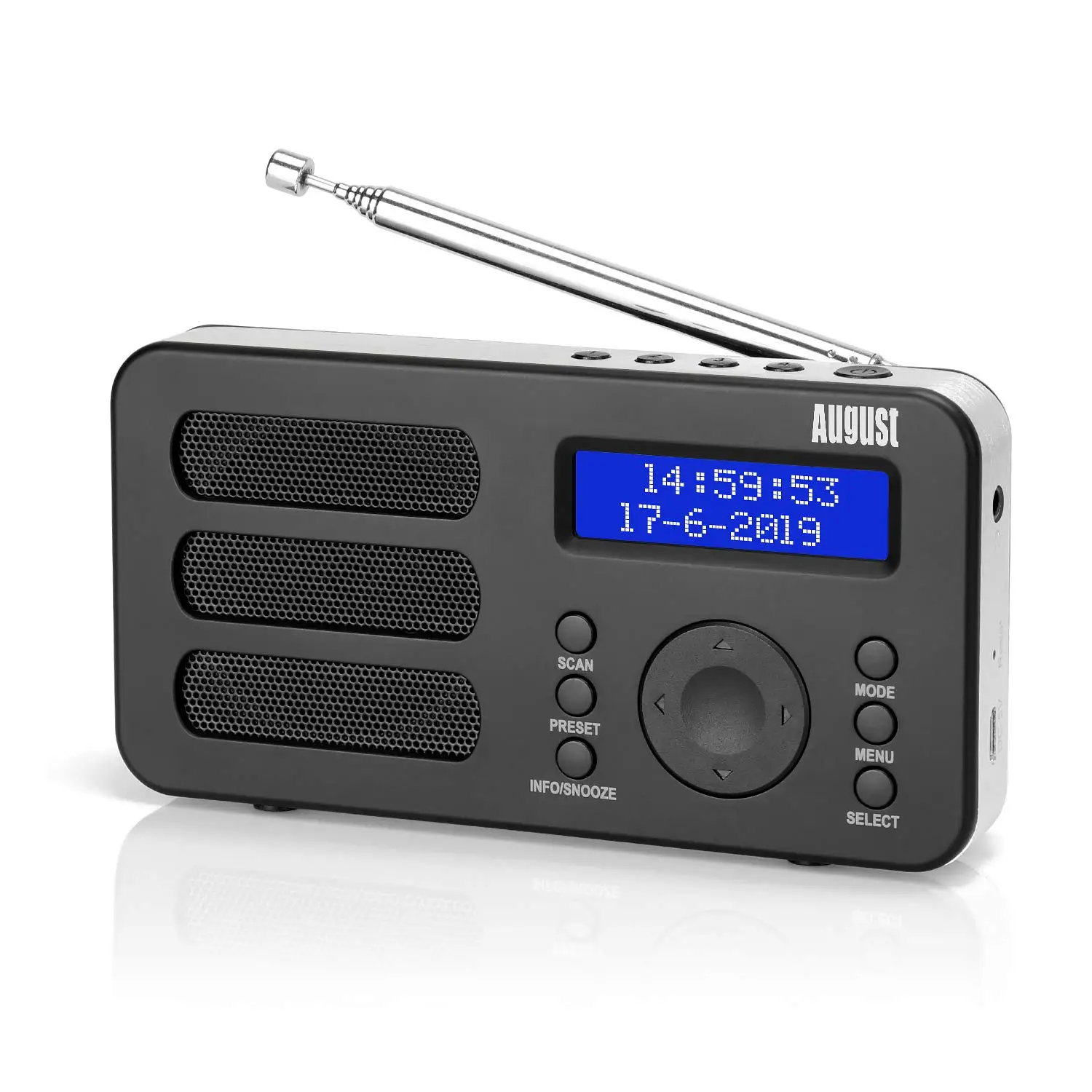 August MB225 Radio Portable Rechargeable FM DAB+