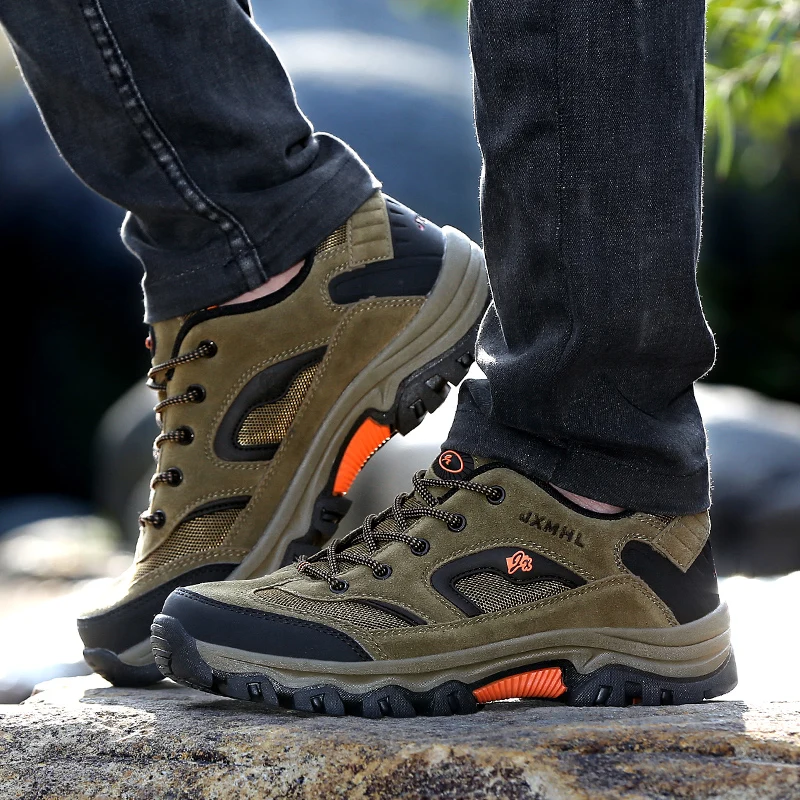 

Outdoor Men Hiking Shoes Waterproof Breathable Tactical Combat Army Boots Desert Training Sneakers Anti-Slip Trekking Shoes