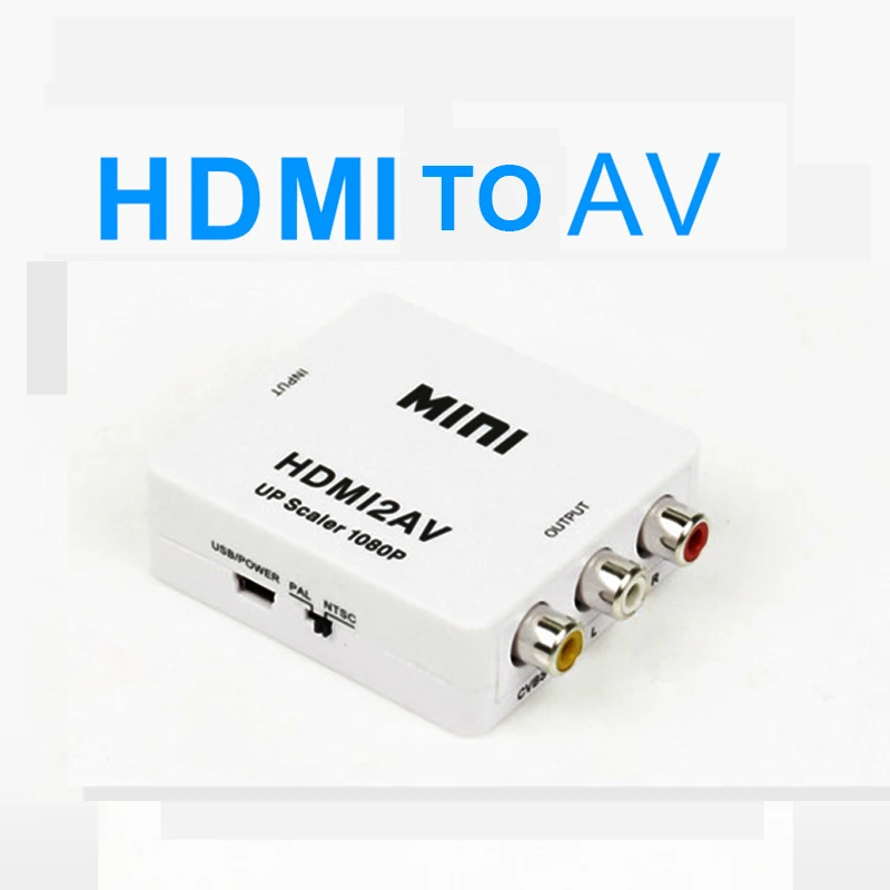 HDMI к RCA AV CVSB L/R видео AV/RCA адаптер CVBS мини HDMI2AV видео конвертер компьютера HD 1080P поддержка NTSC PAL выход Горячий