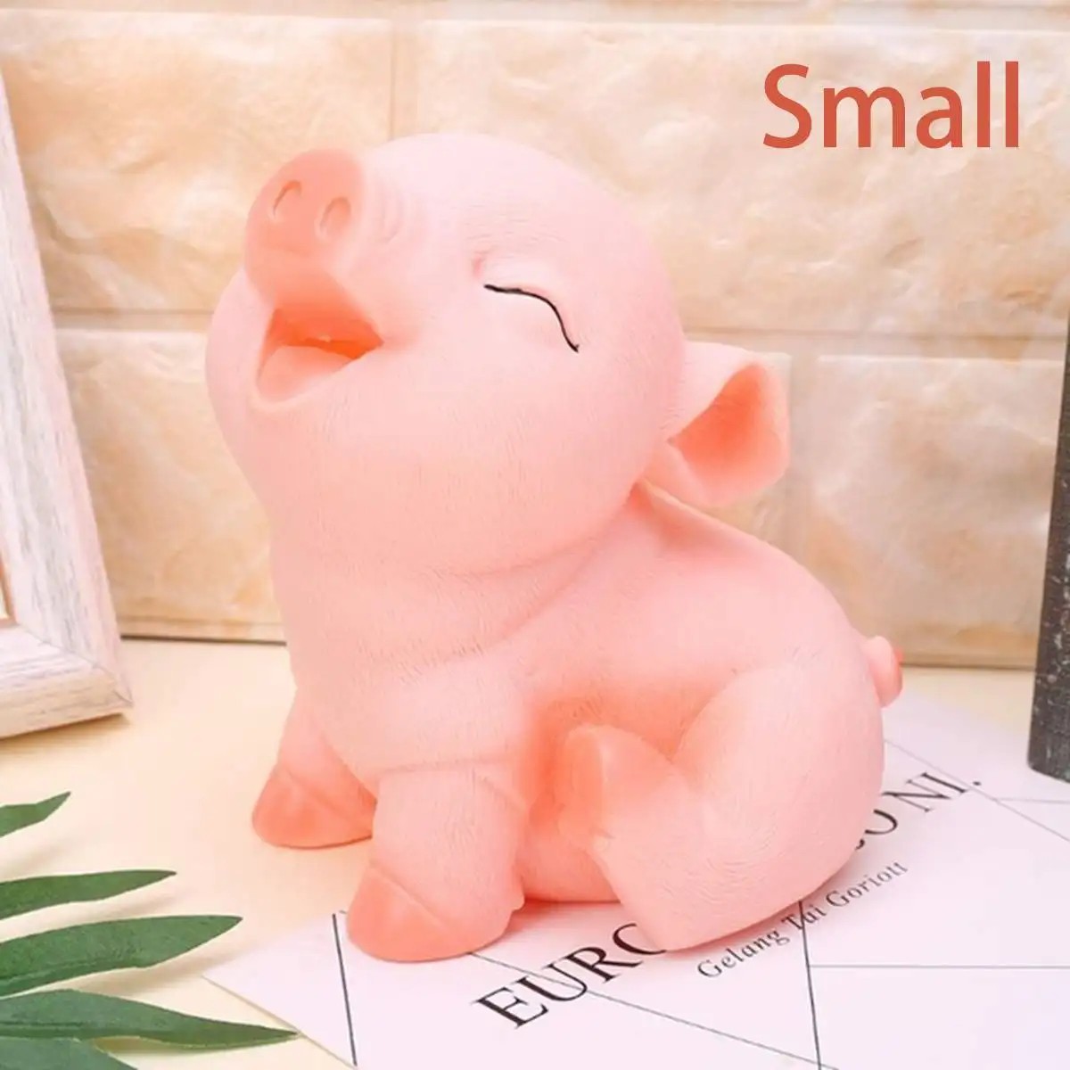 Closed Eye Pig Small Копилка Свинья копилки украшения для дома гостиной спальни небьющиеся копилки ремесло детский подарок Копилка 21x16,5 см/15x13 см - Цвет: Closed Eye Pig Small