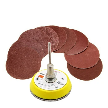 

50 Pieces New Sanding Disc Sandpaper Assortment With Shank Backing Pad Sandpaper