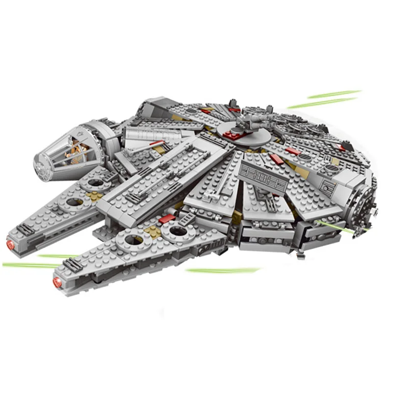 

Falcon Starship Warship Spaceship Pvz R2-d2 X-wing Fighter Compatible lepining Starwars 75257 79211 Building Blocks Brick Toy