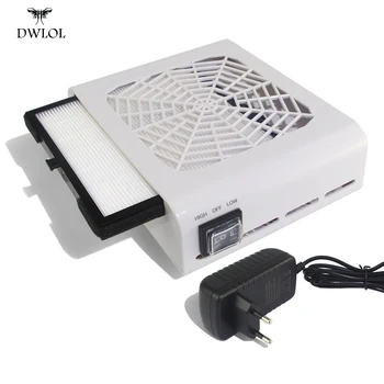 

48W New Nail Dust Collector Strong Powe Nail Fan Art Salon Suction Dust Collector Machine Vacuum Cleaner Fan Nail Dust Suction