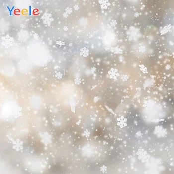 

Yeele Christmas Polka Dots Winter Snow Snowflake White Backdrop Vinyl Photography Background For Photo Studio Photophone Shoot