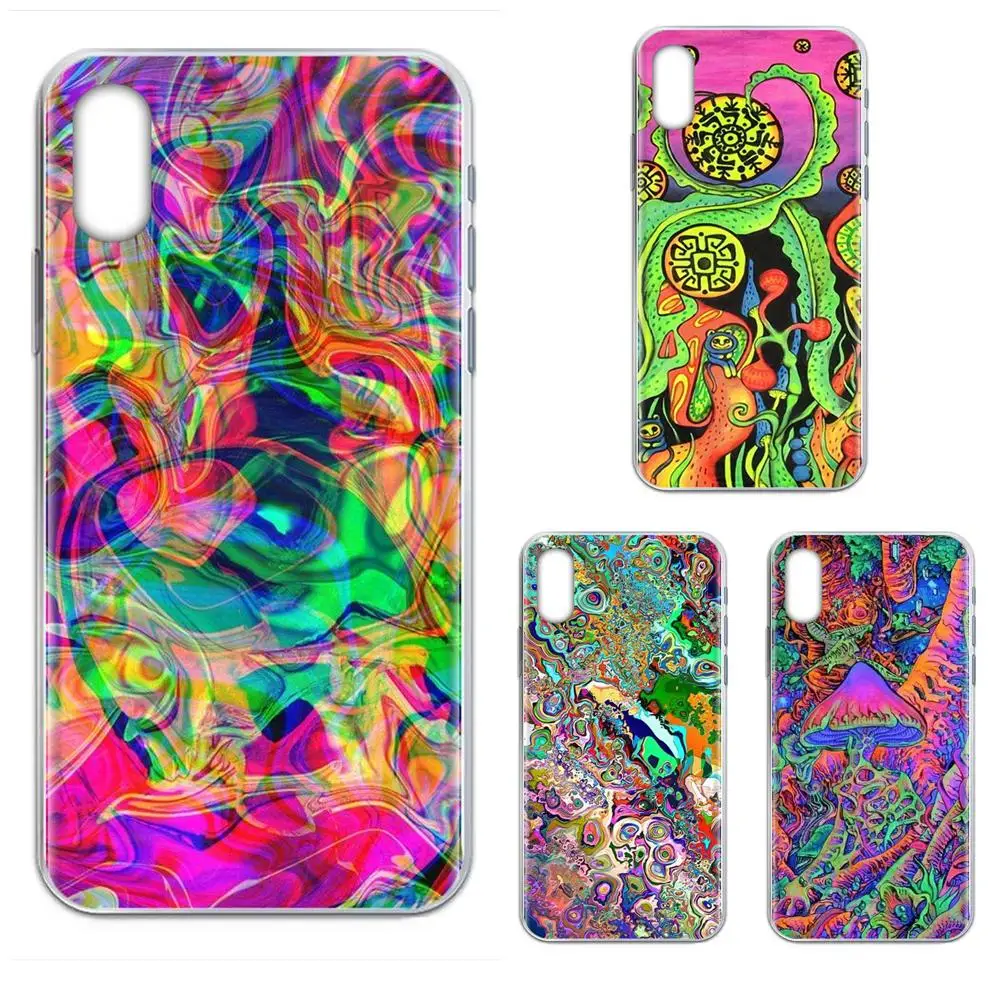 Abstract Bright Lsd Trippy Мягкий ТПУ чехол для Samsung Galaxy S20 S10 Plus 5G Ultra S10e A51 A71 A40 A10 S7 S8|Бамперы| |