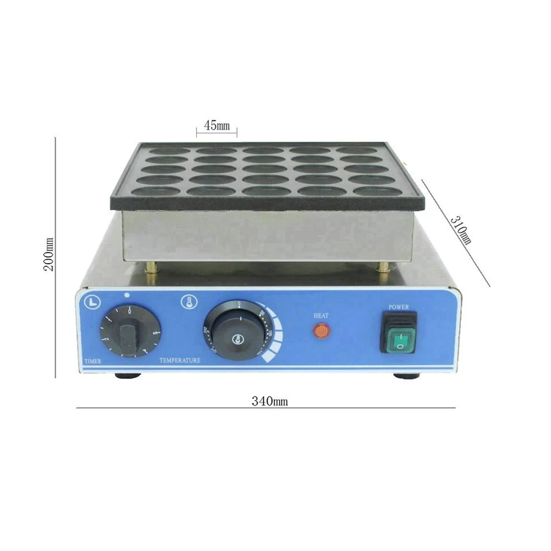 

CE approved 110V/220V commercial 25pcs Mini Pancake Machine Poffertjes Grill Dutch Waffle Maker l pancake machine baker