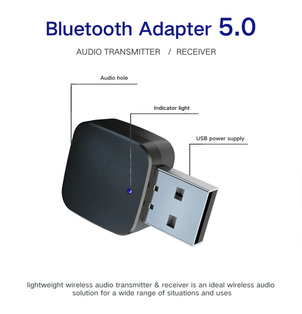 Bluetooth приемник передатчик Мини 3,5 мм AUX Стерео Bluetooth 5,0 аудио передатчик для ТВ ПК беспроводной адаптер для автомобиля с RCA