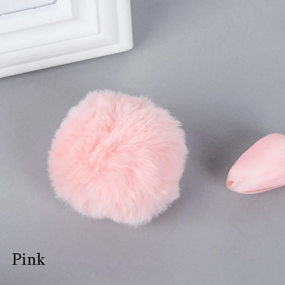 1 шт многоцветная искусственная кроличья меховой шарик плюшевый пушистый помпон брелок Аксессуары Одежда поставки сумка Автомобиль Подвеска Одежда DIY ремесло - Цвет: pink