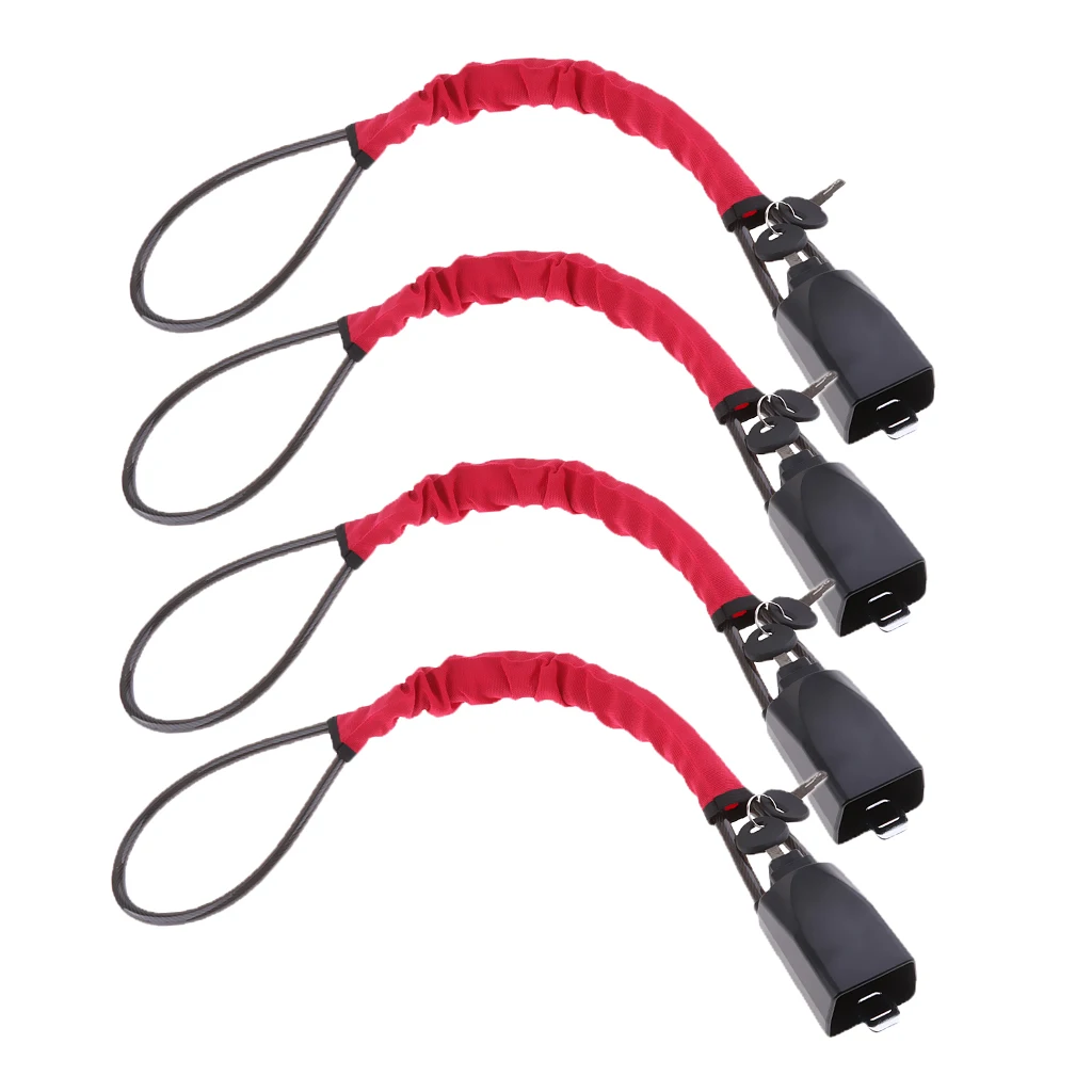 Universal Car Vehicle Anti-theft Steel Locking Steering Wheel Lock Strap 4x