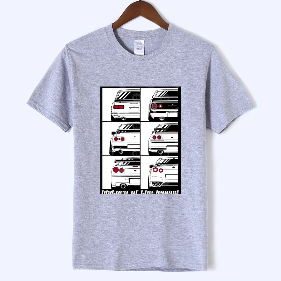 

2019 Novelty Men Skyline Graphic Print T-Shirt O-neck Leisure Cotton Car T Shirts Men's Funny Harajuku T-shirt Cotton Streetwear