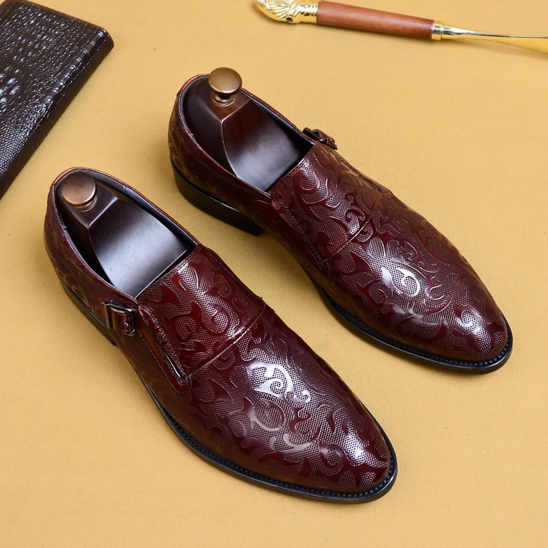 

Autumn New Style Breathable Large Size Men Business Leather Shoes Full-grain Leather Pointed-Toe England Varved Formal Wear Shoe