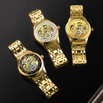 

Fashion Top Quality Mens Watches Sports Top Brand Luxury gold Business Mechanical Watch Men Relogio Masculino K2-1012