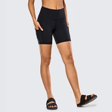 La Isla Женские Дышащие Роскошные спортивные шорты с высокой талией и боковыми карманами-6 дюймов