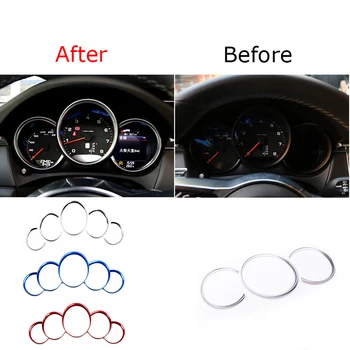 

For New Macan Porsche Macan 2011-2016 For Porsche Panamera 2010-2015 High Quality ABS Dashboard Console Decorative Ring Trim