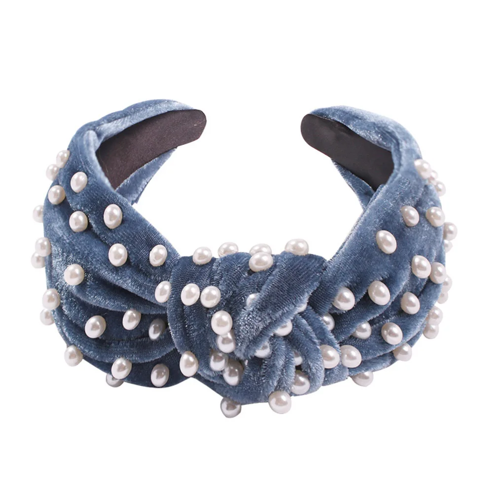 10pcs/lot european style woman fashion pearl handband Knotted Hair Loop Women Hairband Girls Hair Accessories - Цвет: 3